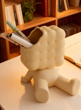 中古风手机支架笔筒摆件客厅桌面