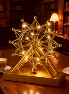 创意摩天轮金属LED桌面摆件