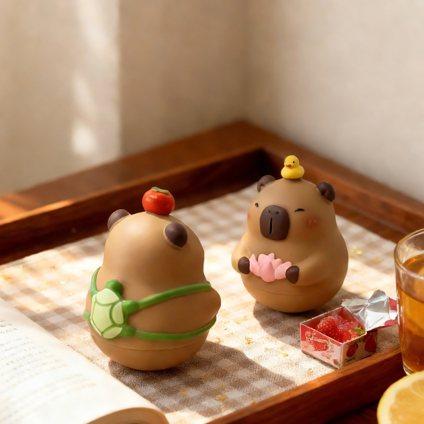 卡皮巴拉不倒翁摆件解压办公室桌面装饰工位情绪稳定神器生日礼物,淘宝优惠券,粉丝福利购,淘宝优惠卷