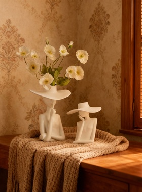 创意人物造型花瓶家居摆件