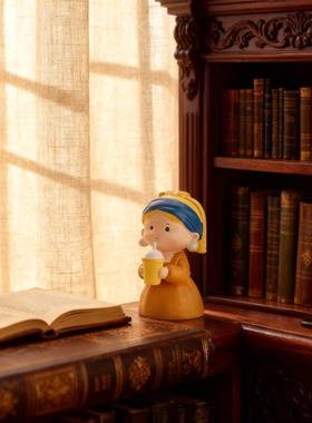 陶瓷人物摆件书桌装饰品