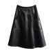 Korean women's versatile zippered leather skirt