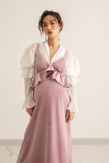 Платье для береемнных 2022展会新款影楼孕妇主题服装准妈妈大肚照法式丝绒复古礼服套装