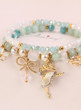 瑞士森系蝴蝶结水晶手链