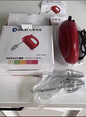 东菱Donlim打蛋器HM-03红色插电动5挡手持式迷你家用搅拌打蛋机器