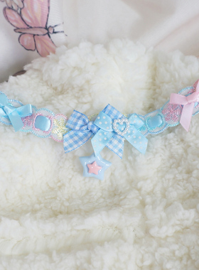 蕾丝花边女呲甜彩色洛丽塔项链