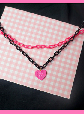 项链黑粉甜心爱心辣妹项链
