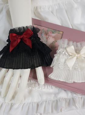 黑暗哥特lolita蝴蝶结女花嫁花边
