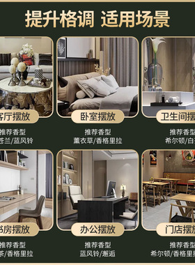 家居香薰卧室酒店房间高级感持久香水摆件厕所卫生间除味无火香薰