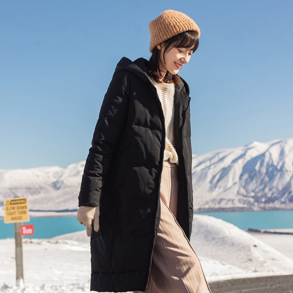 茵曼旗舰店秋冬季新款茵蔓羽绒服 茵曼翰飞羽绒服