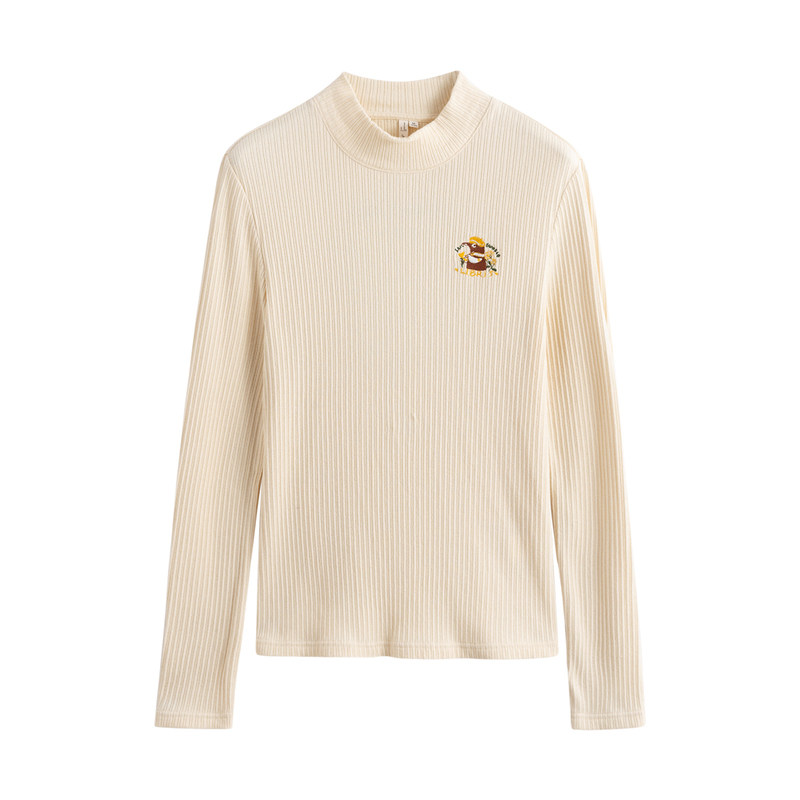 茵曼2020新款女半高领t恤打底衫 茵曼翰飞T恤