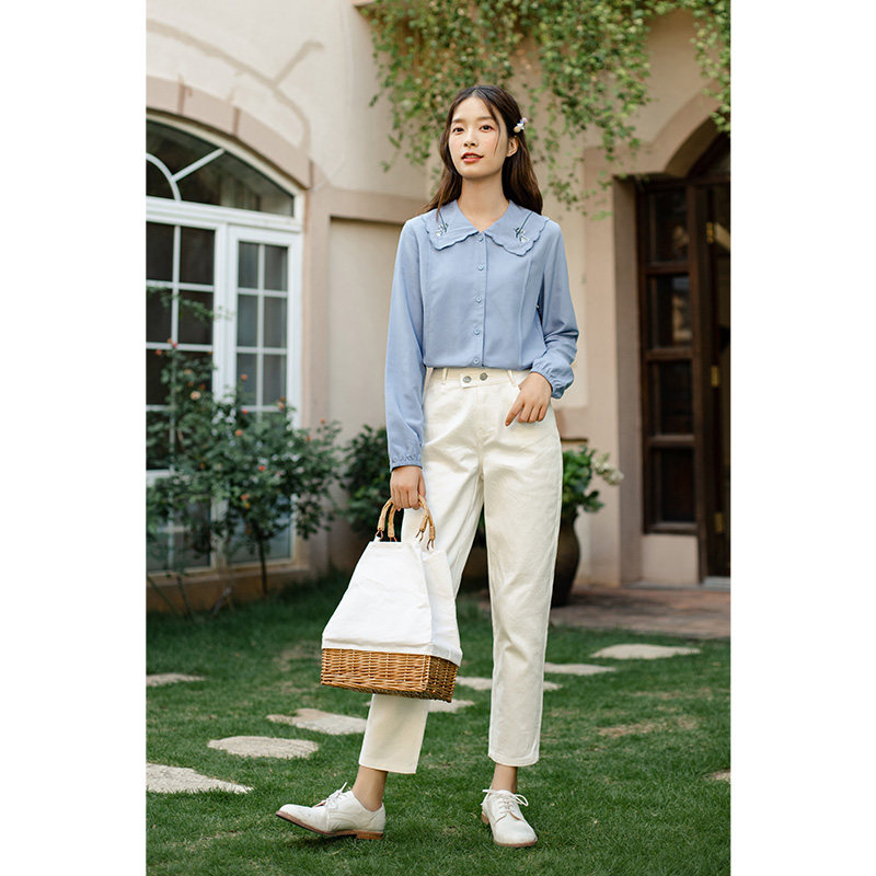 茵曼旗舰店棉质小个子2020年休闲裤 茵曼翰飞休闲裤