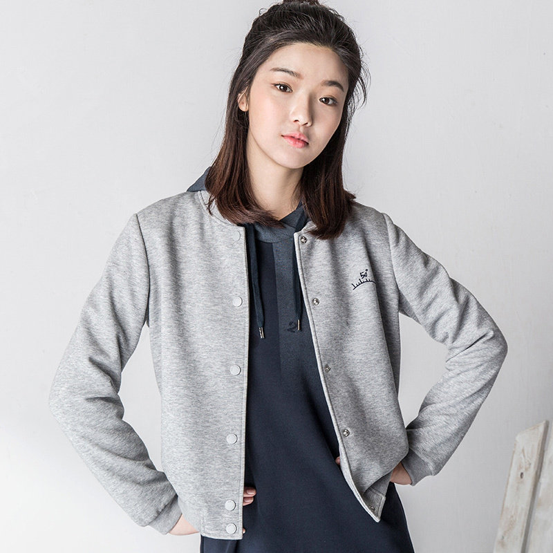 茵曼旗舰店特价清仓春装秋棒球服 茵曼翰飞短外套