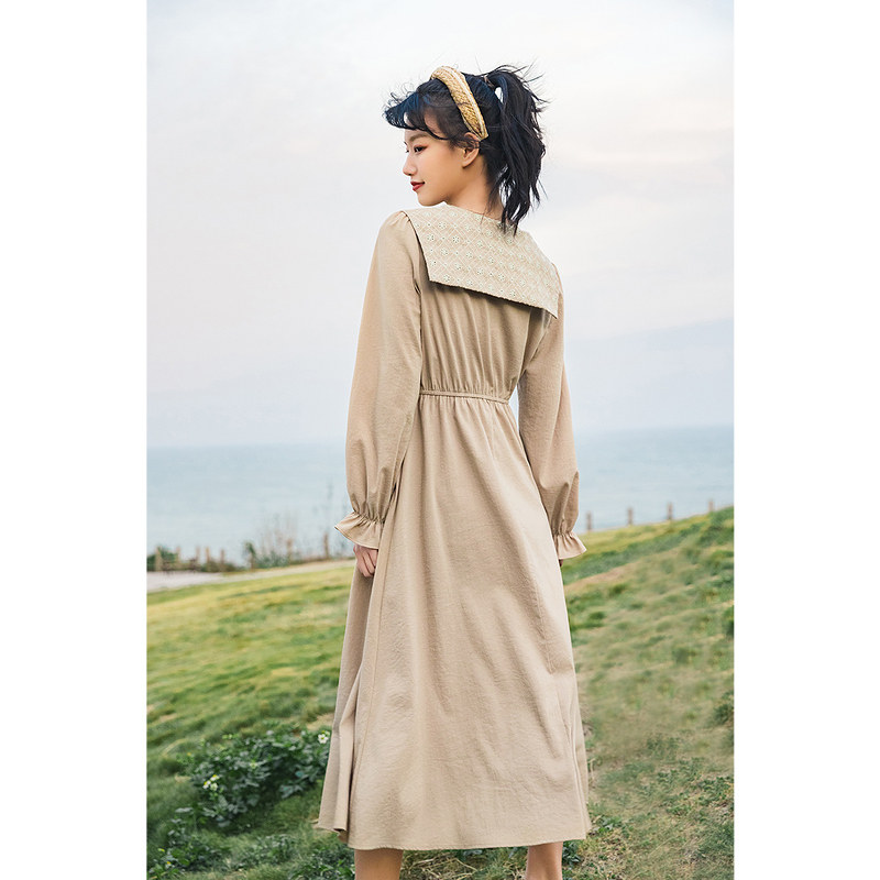 茵曼旗舰店官方茵蔓2021年连衣裙 茵曼翰飞连衣裙