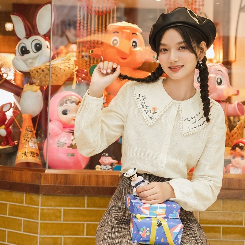 茵曼旗舰店2020新款秋季百搭衬衫 茵曼翰飞衬衫