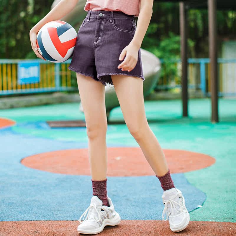  茵曼翰飞牛仔裤