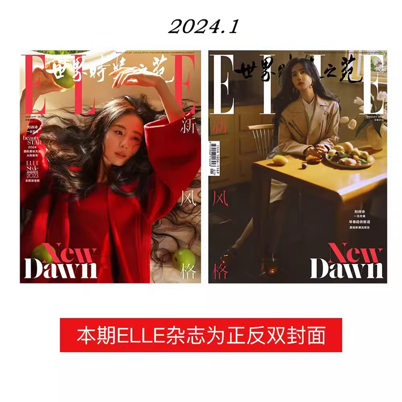 ELLE世界时装之苑杂志2024年1/2/6月+2023年+2022年+2021年陈坤/成毅/刘亦菲/时代少年团/龚俊/周迅/井柏然/肖战/李现/等封面-图1