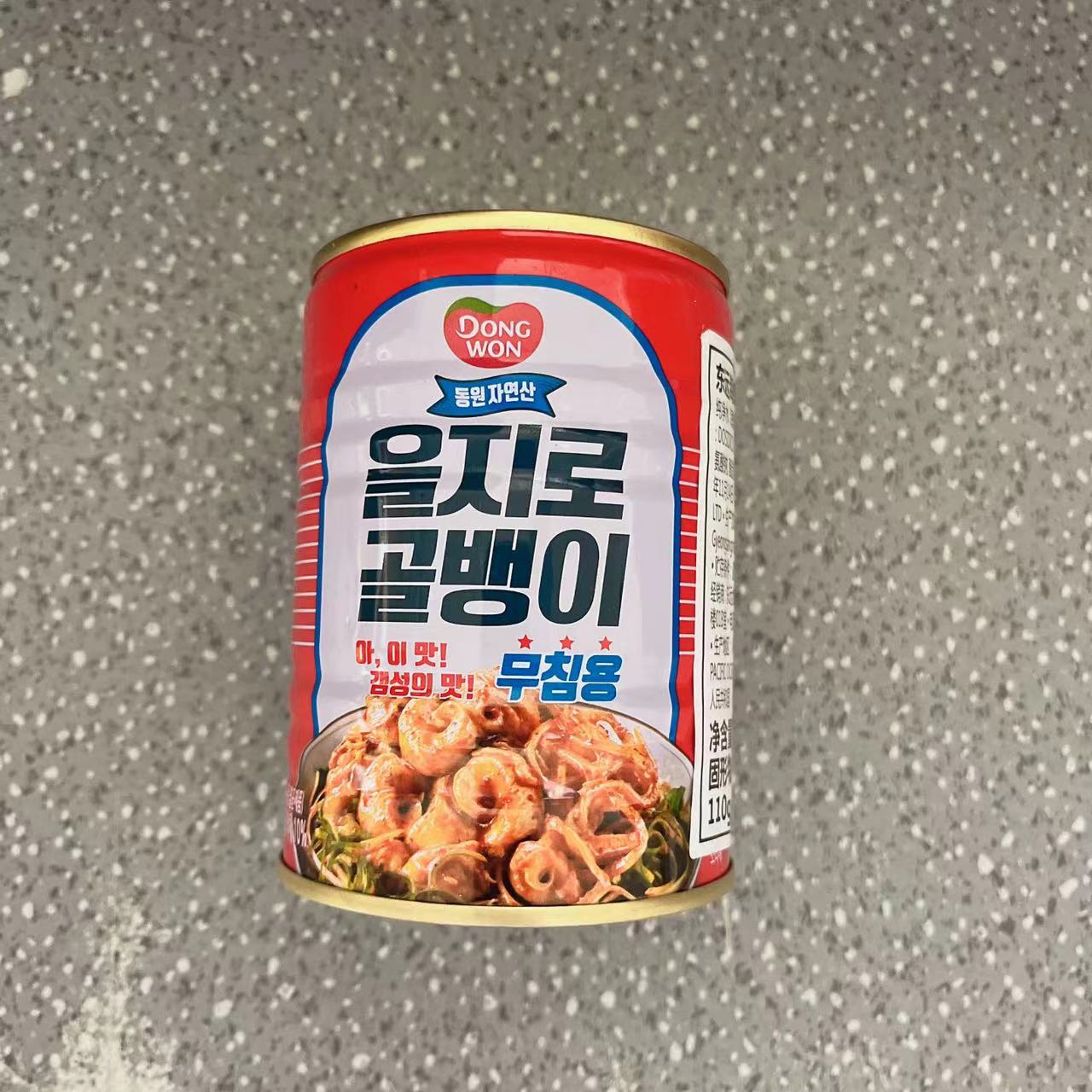 韩国东远Dongwon野生海螺自然产劲道螺肉罐头即食拌面搭档海鲜 - 图0