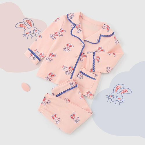 Детская пижама, детский хлопковый осенний комплект, семейный стиль, осенняя