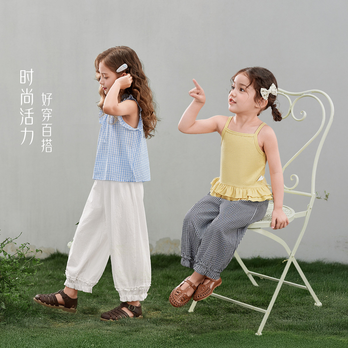 女童休闲裤2026新款儿童花边裤子