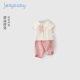 Jellybaby girls' suit summer children's printed T-shirt baby girl's trousers thin casual children's two-piece set