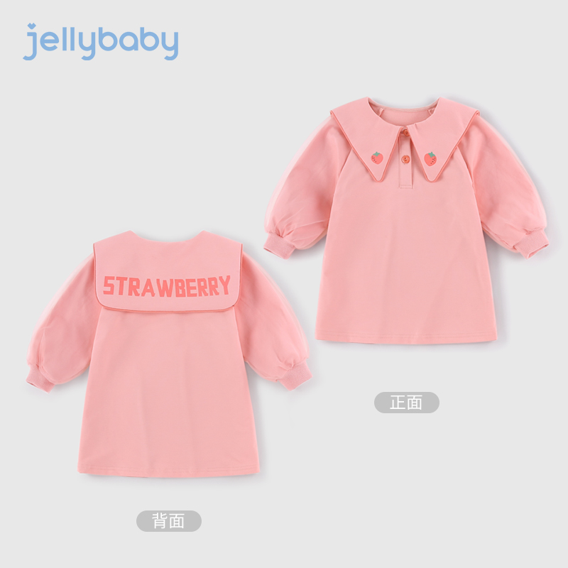 【包邮】jellybaby女童裙子2023新款儿童连衣裙女宝宝春秋公主裙 - 图0