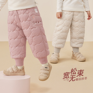 儿童棉裤宝宝秋冬保暖束腿裤男童夹棉