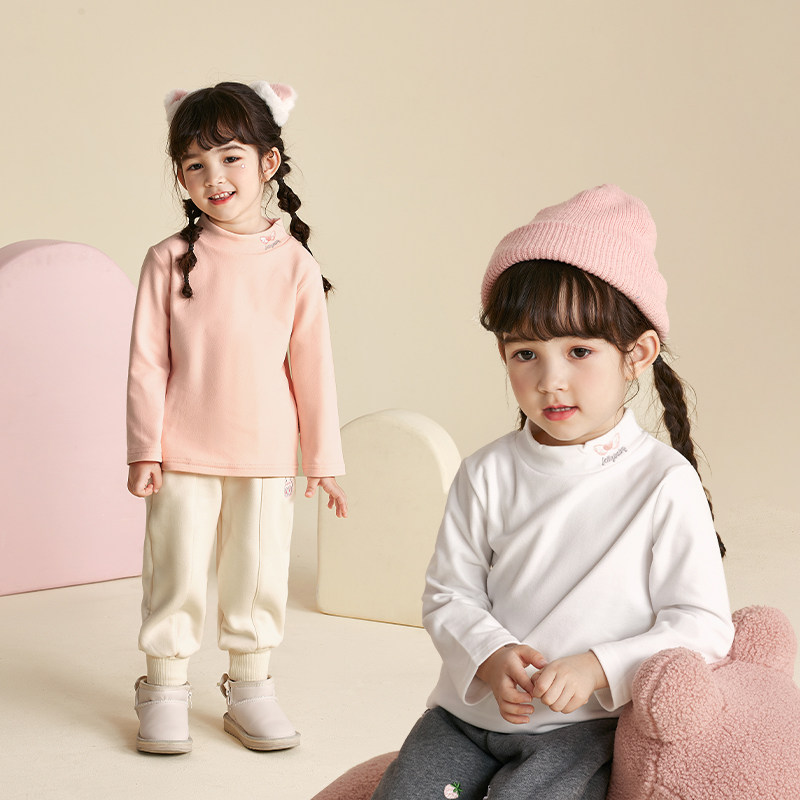 [暖阳绒]女童打底衫秋冬小儿童长袖t恤男童内搭3岁宝宝半高领上衣,淘宝优惠券,粉丝福利购,淘宝优惠卷