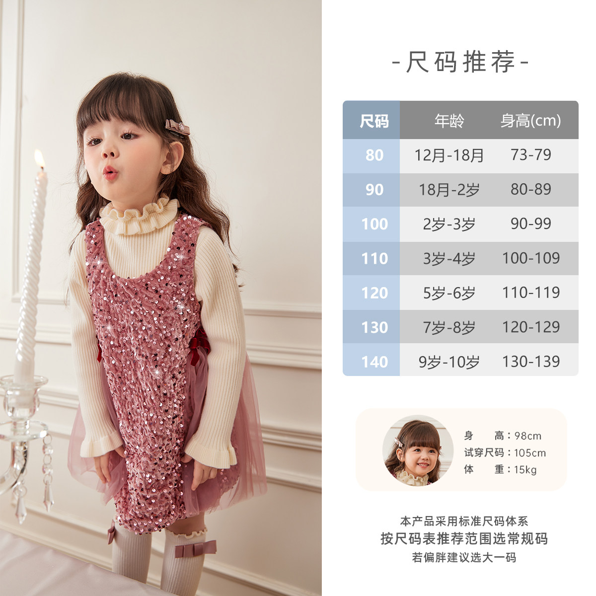 女童连衣裙宝宝裙子冬装新款加绒红色纱裙儿童演出服背心裙拜年服,淘宝优惠券,粉丝福利购,淘宝优惠卷