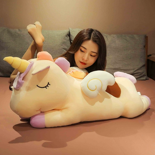 Большая милая плюшевая кукла девочка, игрушка, подушка для сна, единорог
