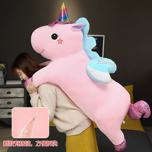 Большая милая плюшевая кукла девочка, игрушка, подушка для сна, единорог
