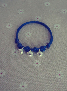 民族风宝宝压惊红绳铜铃铛儿手链