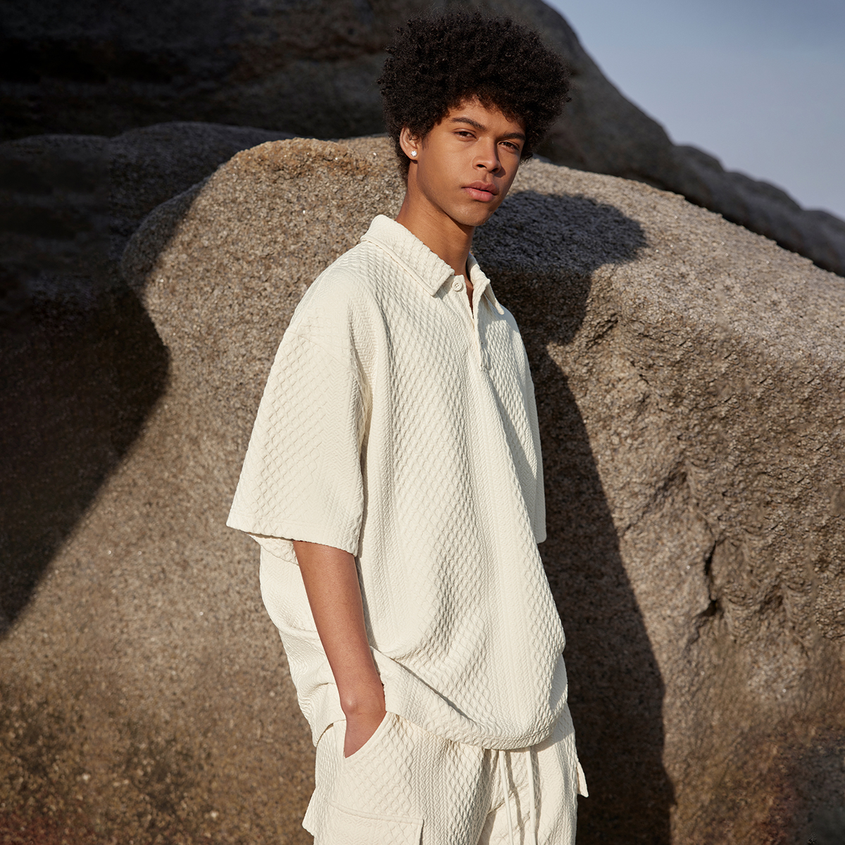 BD健美站夏季肌理感重磅polo衫男简约宽松翻领休闲纯色t恤男,淘宝优惠券,粉丝福利购,淘宝优惠卷