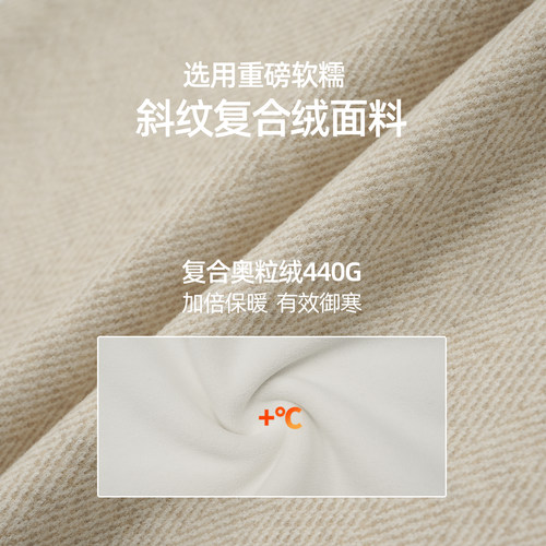 bdpowerup秋冬美式加绒直筒裤男简约针织保暖运动长裤男宽松 - 图1