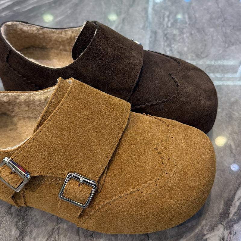 加厚保暖~复古真皮内增高勃肯鞋女2025冬新款丑萌皮带扣懒人棉鞋,淘宝优惠券,粉丝福利购,淘宝优惠卷