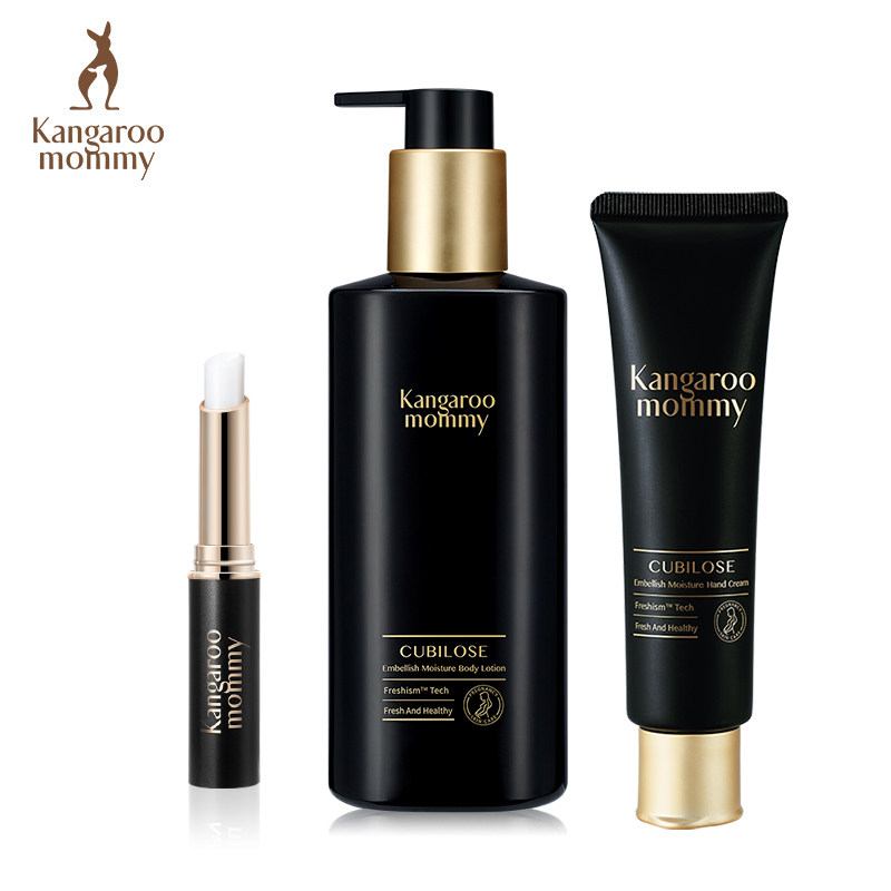 袋鼠妈妈孕妇唇膏天然滋润护手霜 袋鼠妈妈美韵唇部护理套装