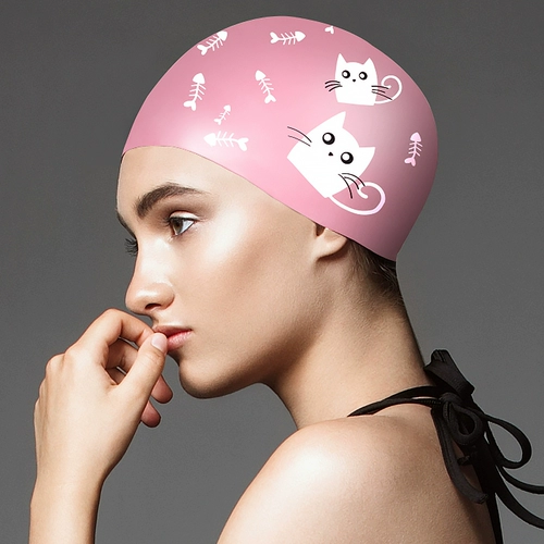 Модная мультяшная водонепроницаемая большая плавательная шапочка для плавания, летучая рыба