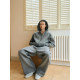 BabesoChill'Chill 'heavy thick composite three -dimensional silhouette windproof warm sweater set