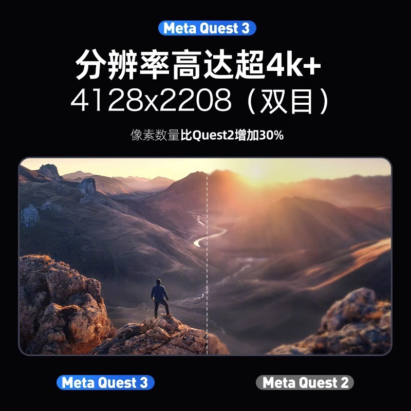 Oculus quest 3 VR眼镜 一体机 体感游戏机 steam头戴3D设备Pro - 图2