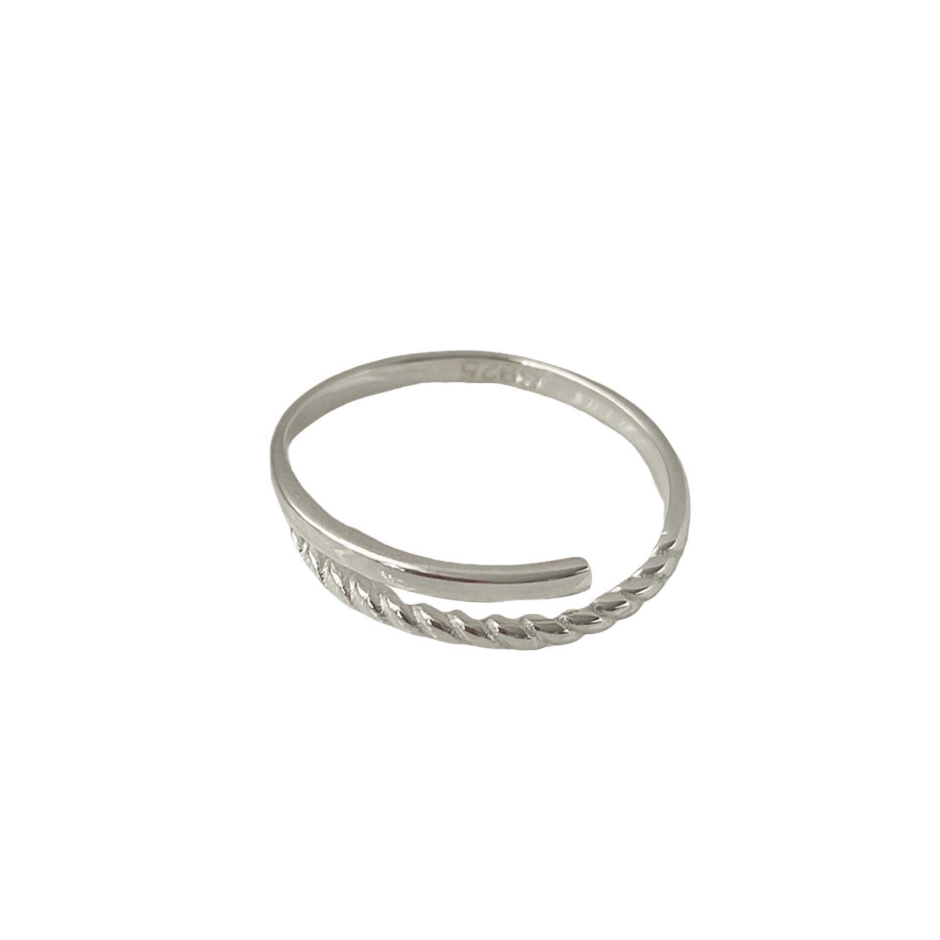 S925 sterling silver thin version cross ring women's niche design open index finger ring simple Korean hand jewelry gift