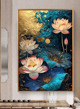 diy中国风花卉数字油画