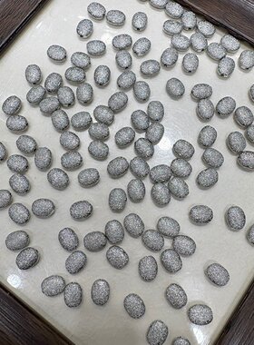 白金色磨砂椭圆隔珠配件diy配饰材料串饰手工项链佛珠链手链手串