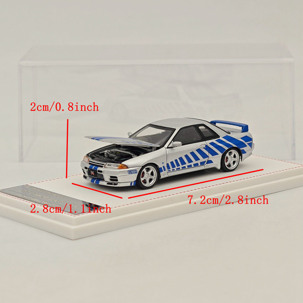 FH 1:64 Nissan 日产尼桑GT-R R33天际线Skyline仿真合金汽车模型 - 图1