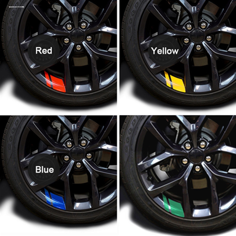 汽车轮胎反光贴字母装饰贴3D立体轮毂反光车贴个性改装抖音同款