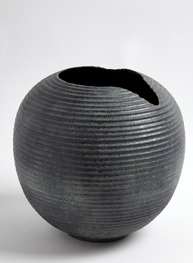 环球家居悦生活软装设计印度手工铁碗样板间展厅展馆仿古做旧摆件