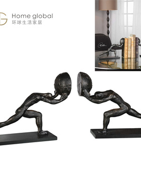 软装设计两件套铁艺会所抽象雕塑