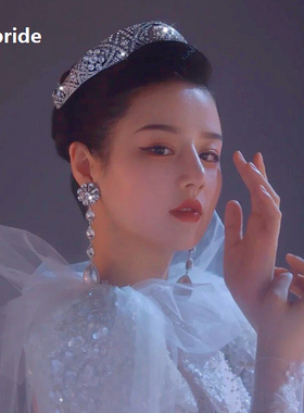 欧美奢华大气水钻新娘公主风跟妆