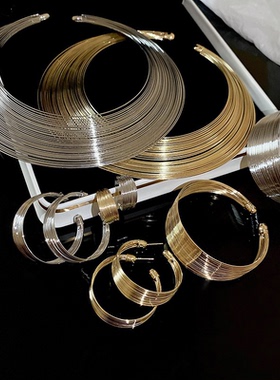 轻奢小众金属多层开口锁骨项圈