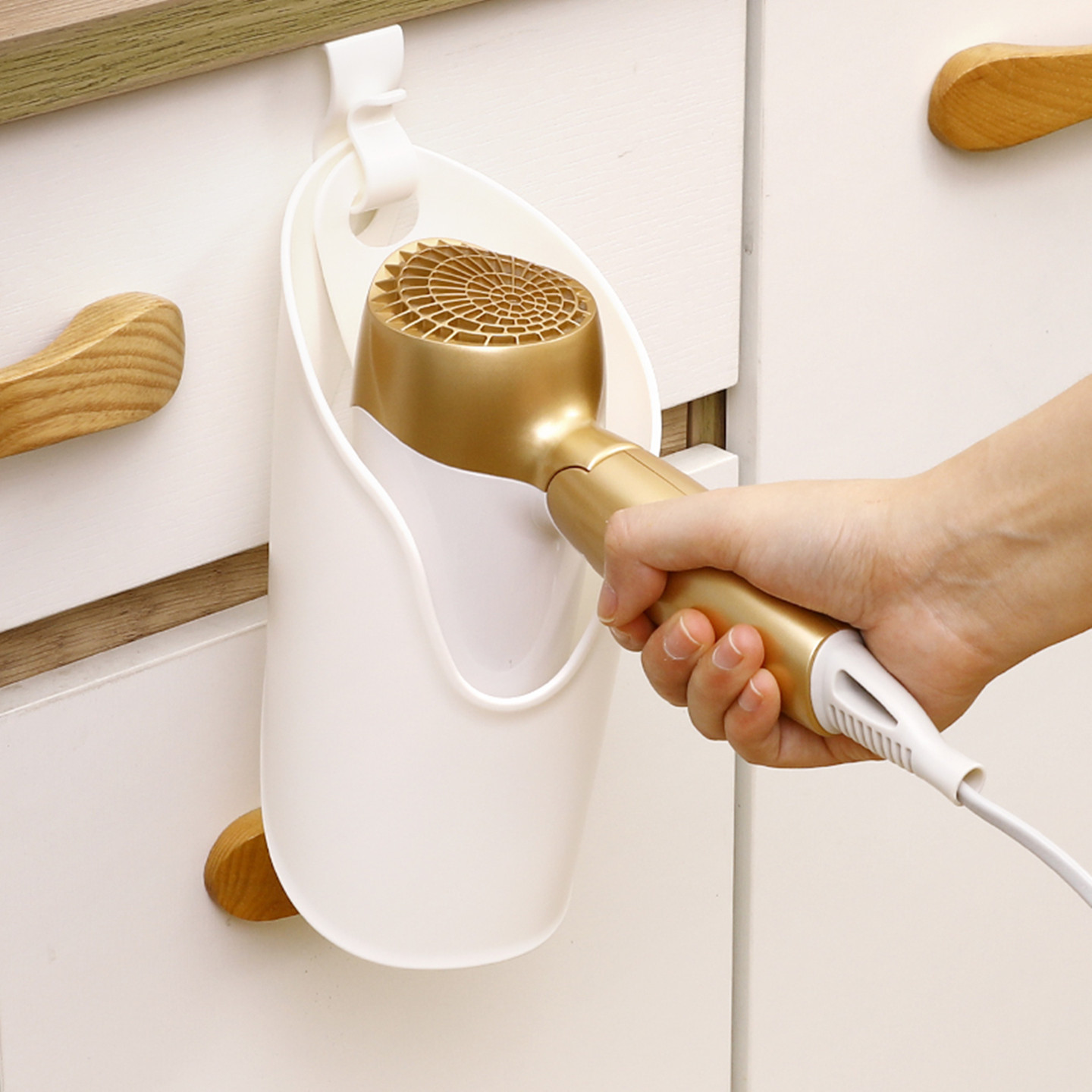 日本进口inomata吹风机收纳架收纳套免打孔挂钩式浴室置物架挂架,淘宝优惠券,粉丝福利购,淘宝优惠卷