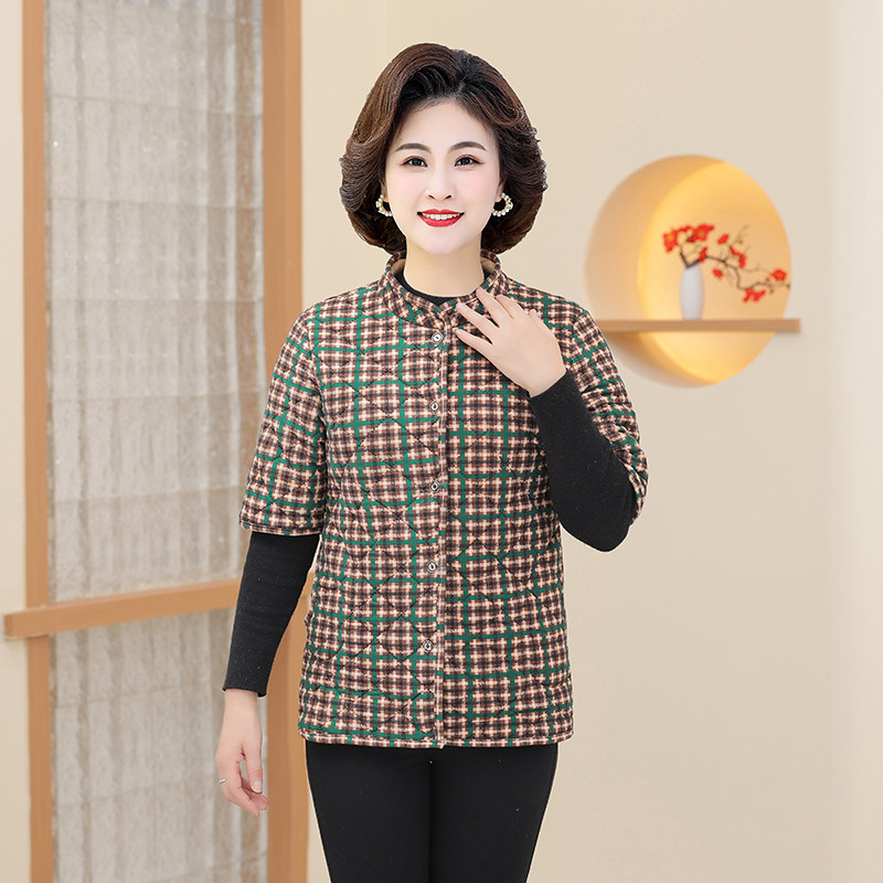 妈妈装秋冬新款加厚半袖棉背心外套中老年女加绒大码中袖棉衣马夹,淘宝优惠券,粉丝福利购,淘宝优惠卷